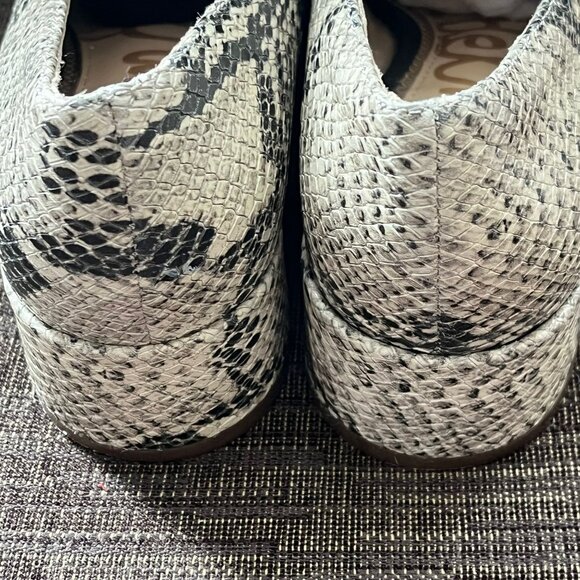 SAM EDELMAN Jamille Loafers Snakeskin-Print  Horsebit Buckle Size 6.5 - Picture 5 of 8